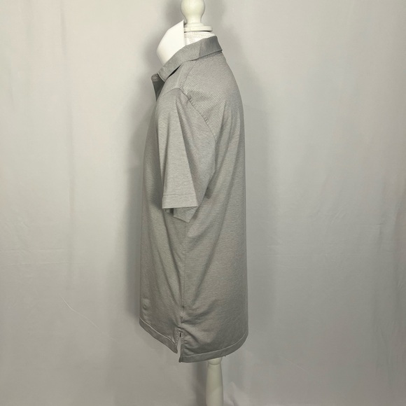 Peter Millar Men's Light Gray Polo - Short Sleeve Knit - Picture 4 of 10
